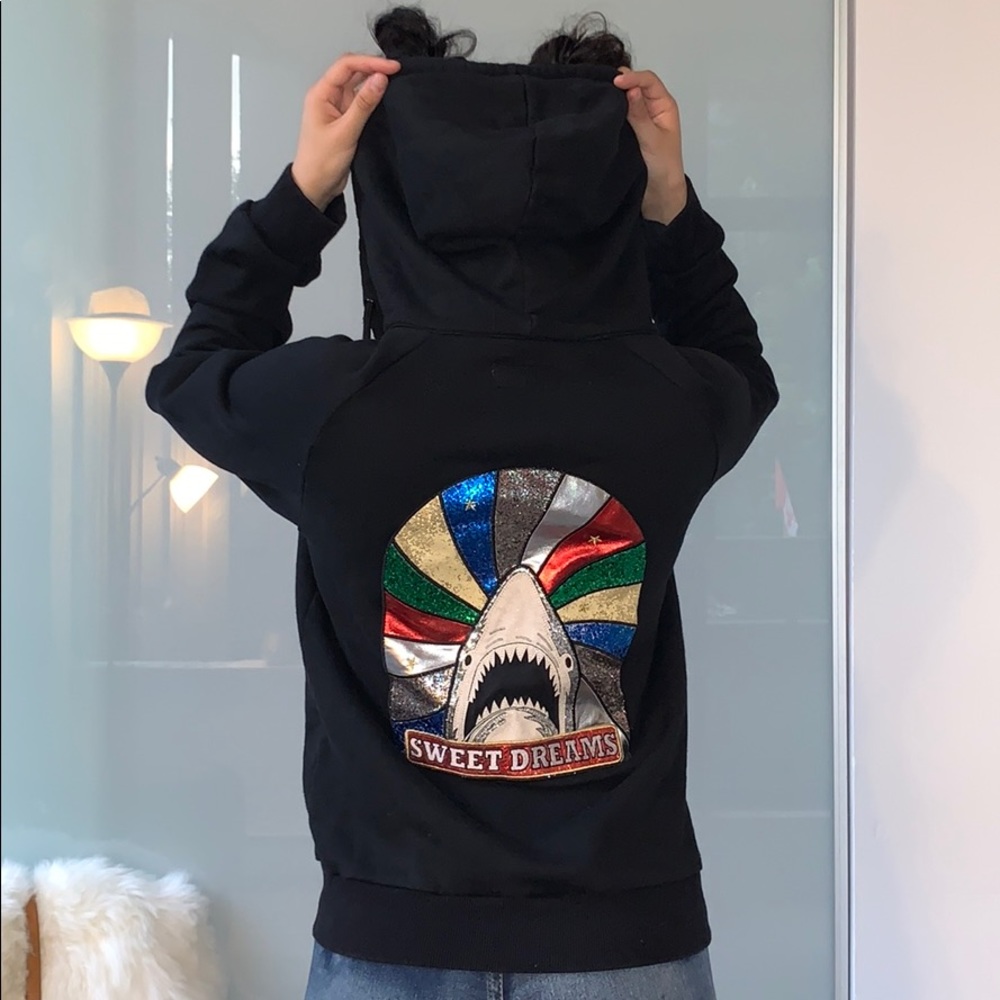 📌 Saint Laurent “SWEET DREAMS" Shark Patch Hoodie